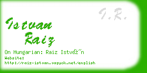 istvan raiz business card